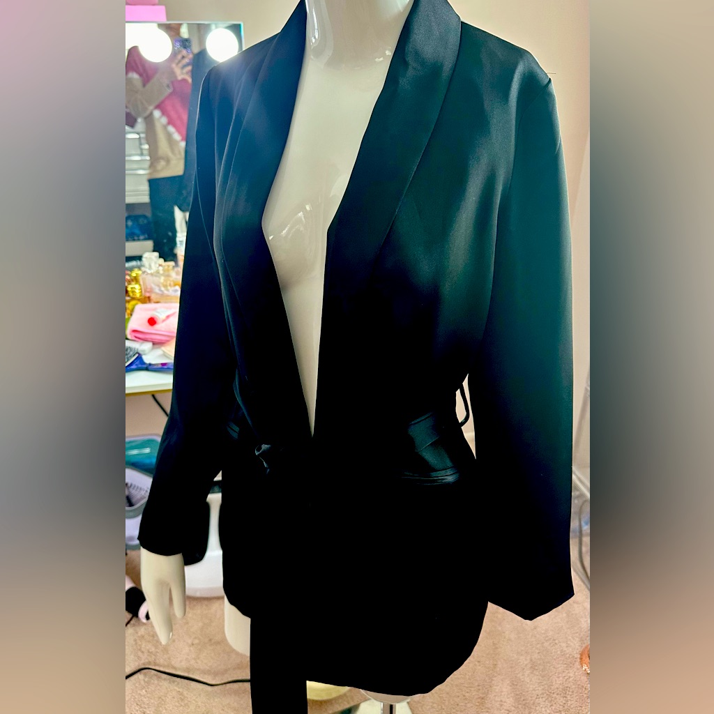 By Malina Satin Blazer